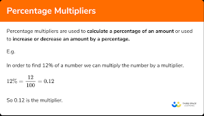 percene multipliers gcse maths