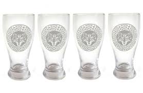 Celtic Wolf Beer Glass Set Of 4 Free