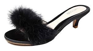 Recently, however, designers like christian dior, manolo blahnik and balenciaga put the controversial. Camssoo Women S Slingback Kitten Heel Summer Mules Slippers Slip On Peep Toe High Heels Party Shoes Champagne Size Us9 Eur41 Buy Online In Albania At Desertcart
