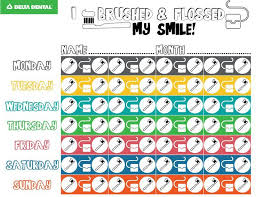 Use This Brushing And Flossing Chart To Track Daily Progress