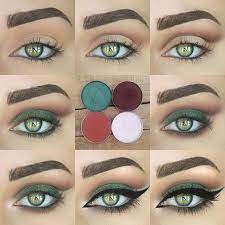 tutorial for green smokey eye