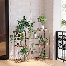 New England Stories Plant Stand Indoor Outdoor Wood Plant Stands For Multiple Plants Plant Shelf Ladder Table Plant Pot Stand For Living Room Patio