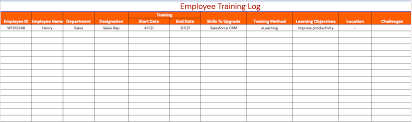 employee training plan templates