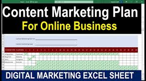 content marketing plan template excel