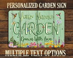 Personalized Flower Garden Metal Garden