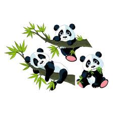 Cute Bamboo Panda Wall Mural Decal
