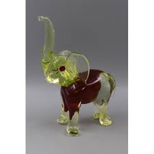 Vintage Murano Uranium Glass Elephant