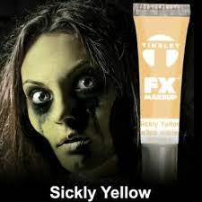 face makeup body paint sickly yellow