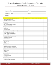 It starts with recognizing where the problem areas are (both inside and out) and knowing what to do to minimize the potential risks. Heavy Equipment Daily Inspection Checklist Template Prior To Use On Site Download Printable Pdf Templateroller