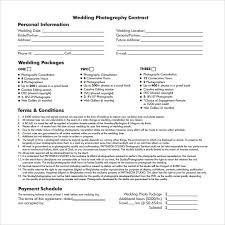 Wedding Photography Contract Pdf Template Business