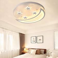 Creative Led Flush Mount Ceiling Light Craftthink Acrylic Chandeliers Moon Star Shape Lighting For Living Room Bedroom Kids Room Color Warm Light Size 16inch Amazon Com