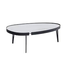 Black Oval Sintered Stone Coffee Table