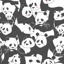 cute panda bear seamless pattern