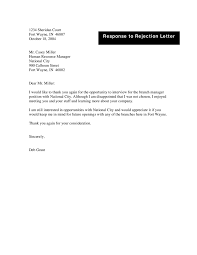 Job Rejection Letter   Candidate Rejection Letter Sample Template net Email Job Applicant Rejection Letter