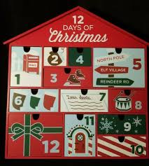 Harry And David 12 Days Of Christmas Wooden Advent Calendar House W Drawers