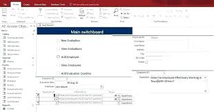 Ms Access Employee Database Template Globalforex Info