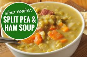 slow cooker split pea and ham soup recipe