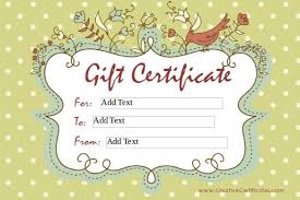 6 homemade gift certificate templates