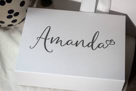 gift box handwritten style name box