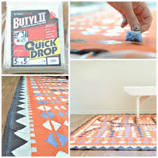 How To Paint A Drop Cloth Rug