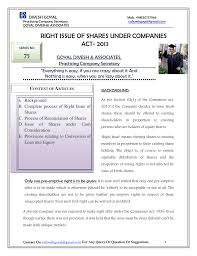 What is a rights issue? 2 Right Issue Of Shares Series 75