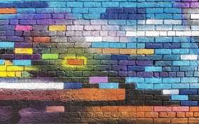 Colorful Brick Wall Background Hd Brick