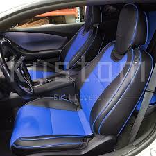 Blue Artificial Leather Seat Covers For