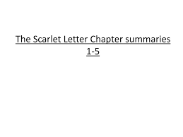 the scarlet letter chapter summaries
