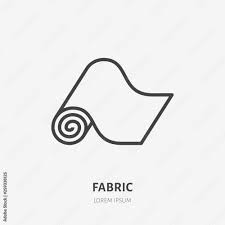 carpet flat line icon vector thin sign