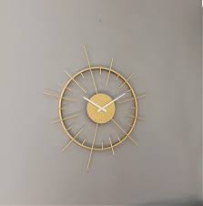 Metal Large Sunburst Wall Clock