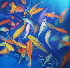 Colored pencil art should be displayed under glass to. Life S A Koi Pond Aletha Kuschan S Weblog