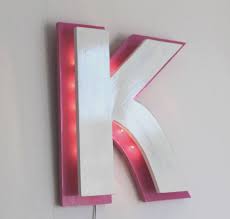 Letter K Light Type Sign Custom Color