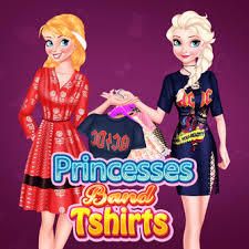 princesses band tshirts dress up game