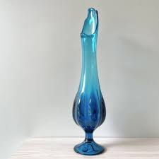 Vintage Mcm Viking Glass Blue Bluenique