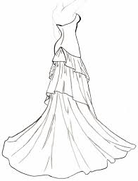 What tone you want in your although weddings are a predominantly white affair, it's the accompanying colors that give shape to your theme and sets the mood for your event. Dress Drawing Google Search Wedding Dress Drawings Dress Outline Wedding Drawing