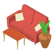 Lounge Furniture Icon Isometric Vector