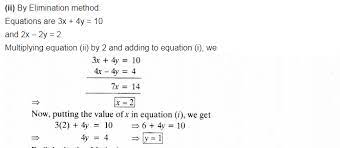 Following Pairs Of Linear Equations