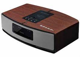 wooden ipod dock cd player fm radio