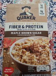 quaker instant oatmeal fiber protein