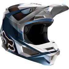 Details About Fox Racing Motif Helmet Blue Gray Youth Size Medium 21784 024 M