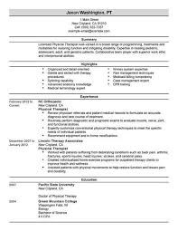 Best Physical Therapist Resume Example Livecareer
