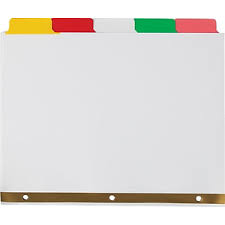Staples Write On Big Tab Dividers 8 Tab Set Color Tabs 4 Pack