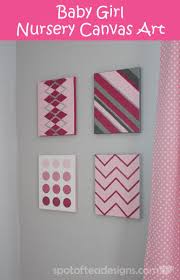 Baby Girl Nursery Painted Canvas Wall