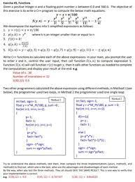 Answered Exercise 3 Functions Given