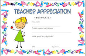 Teacher Appreciation Certificate Free Printable 5 One Package