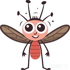 standing mosquito funny cartoon style