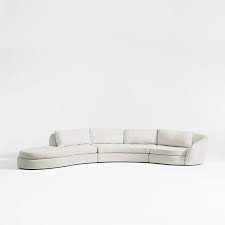 curved sofas crate barrel