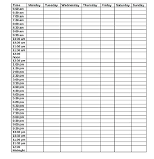 Time Planner Template Printable Daily Planner Template Time