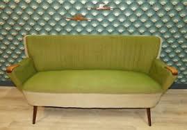 18 linen cushion cover happy campers sofa pillow case retro vintage home decor. Retro Sofa Gunstig Kaufen Ebay