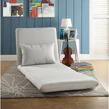 Loungie Beige Relaxie Linen Convertible Flip Chair Floor Sleeper